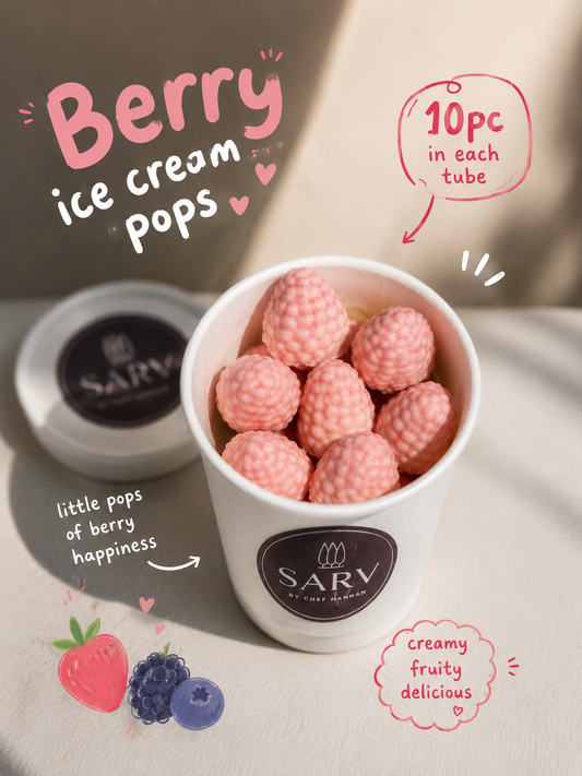 Berry ice cream pops